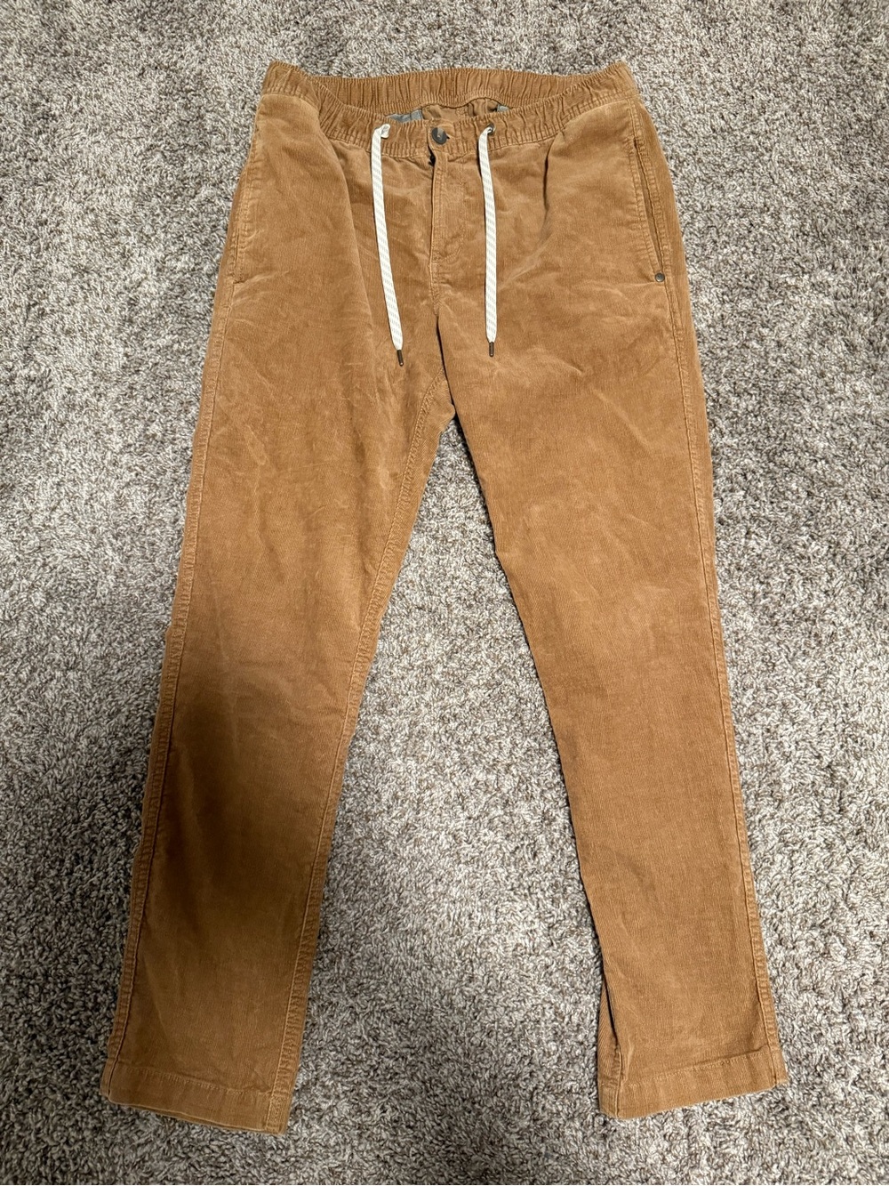 Vuori Men's Corduroy Drawstring Pants - Camel Brown